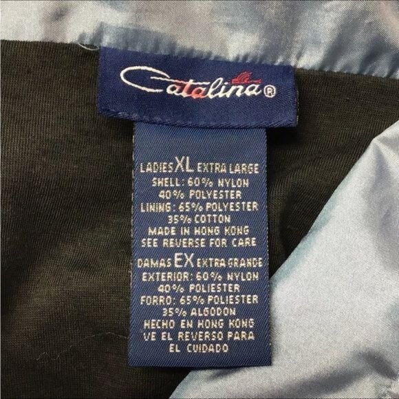 Vintage Catalina Womens Blue Nylon Windbreaker Jacket XL - Picture 5 of 10